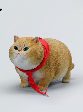JXK肥猫 金渐层银渐层加菲猫仿真猫咪周边模型手办摆件公仔玩偶