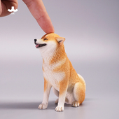 JXK 开心柴犬黑柴仿真小狗周边公仔模型手办摆件玩偶高级车载摆设