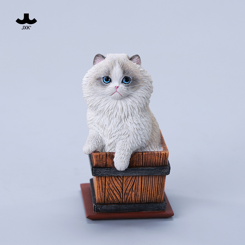 【JXK官方店】木箱猫咪手办礼物