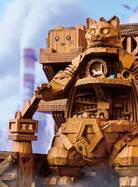 现货 bid纸屑喵吉拉 哥斯喵周边godzilla猫咪拼装玩具模型手办