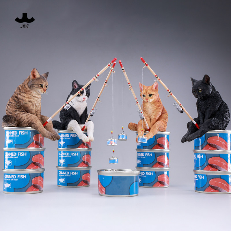 JXK钓梦小猫模型可爱猫咪模型