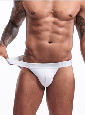 SEEINNER男士高叉三角内裤纯棉纯色U凸囊袋低腰提臀性感运动三角