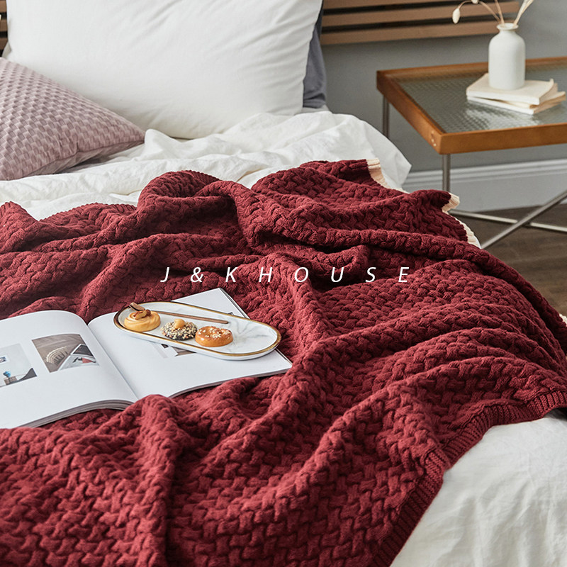 Retro|复古仿羊毛混纺编织毛毯卧室盖毯沙发毯子办公室午睡毯披肩,床上用品,休闲毯/毛毯/绒毯,淘宝优惠券,粉丝福利购,淘宝优惠卷