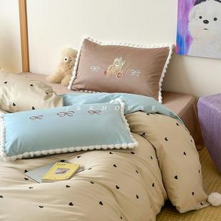 纯棉四件套100S全棉少女刺绣印花床上用品 款 Lovely 可爱卡通四季