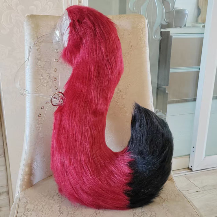 兽装尾巴福瑞furry猫尾虎尾狼狐狸尾巴COS道具毛茸茸大号尾巴