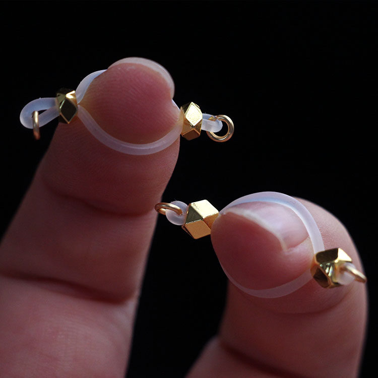 纯铜珠配件免打孔乳环硅胶防过敏无孔乳夹小众不穿孔饰品