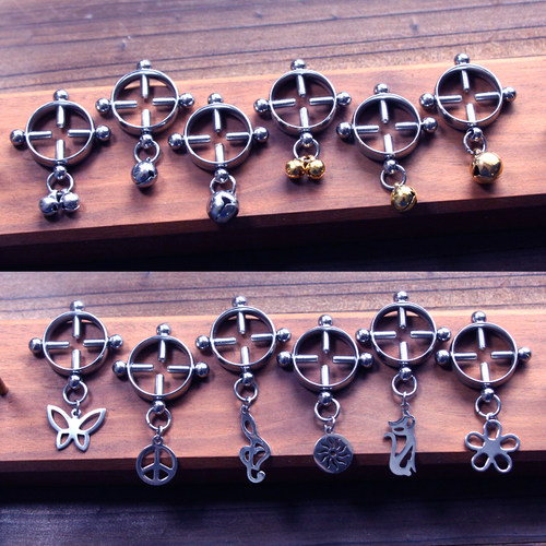 乳夹免打孔螺纹防过敏可调节饰品