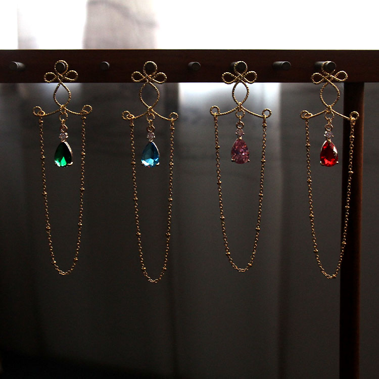 无孔乳环国潮风乳夹纯铜镀18k真金免打孔可调节情侣饰品小众