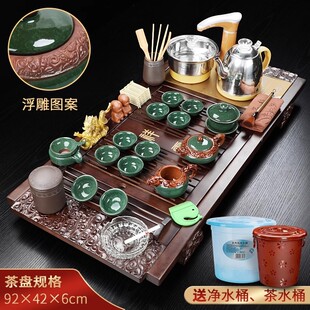 套装茶盘全自动一体功夫茶具家用办公室泡茶喝茶茶桌茶几茶台茶道
