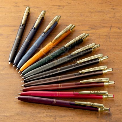 日本Zebra斑马JJ57金属杆复古色中性笔JJ56升级款高级签字黑笔0.5