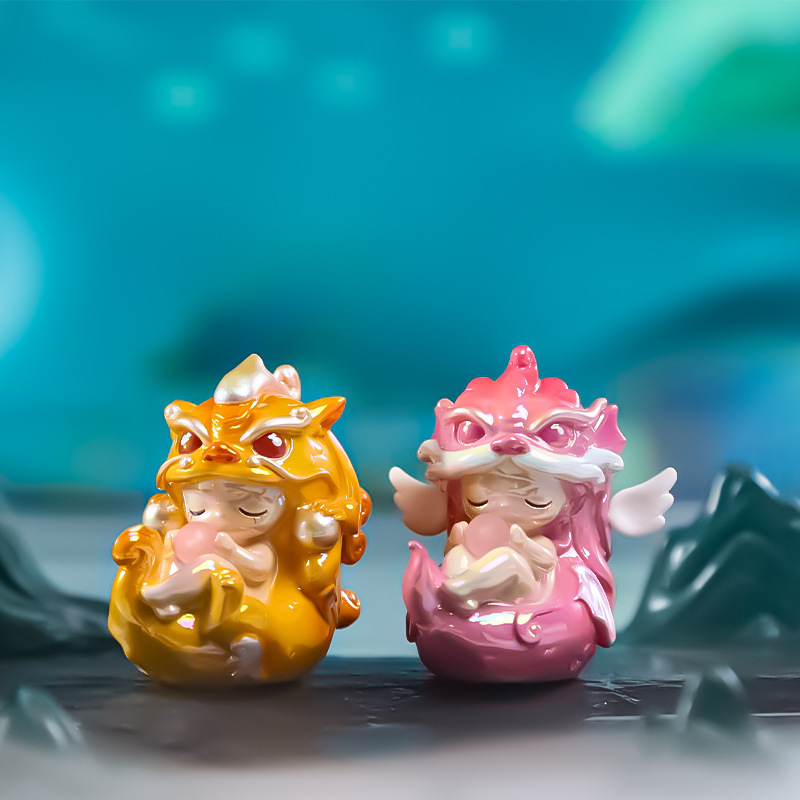 山海异兽盲盒龙生九子摆件貔貅饕餮手办国潮国风创意文创礼物萌瑶