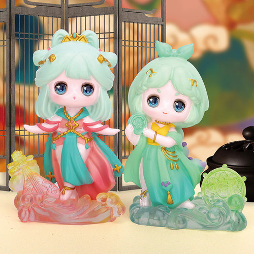 敦煌飞天盲盒手办潮玩国风公主公仔礼物国潮工位摆件情绪治愈萌瑶