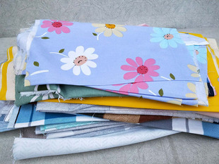 纯棉刀口布论按斤称卖diy处理床品单被罩布头料5斤装库存手工包邮