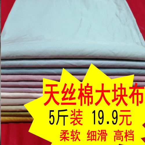 天丝棉床品服装夏天凉爽柔滑莱赛尔纤维纯四件套布头按论5斤包邮 - 封面