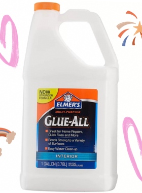 Elmers艾默思深蓝全能胶学生木工起泡胶做泥透明史莱姆埃尔默牛头
