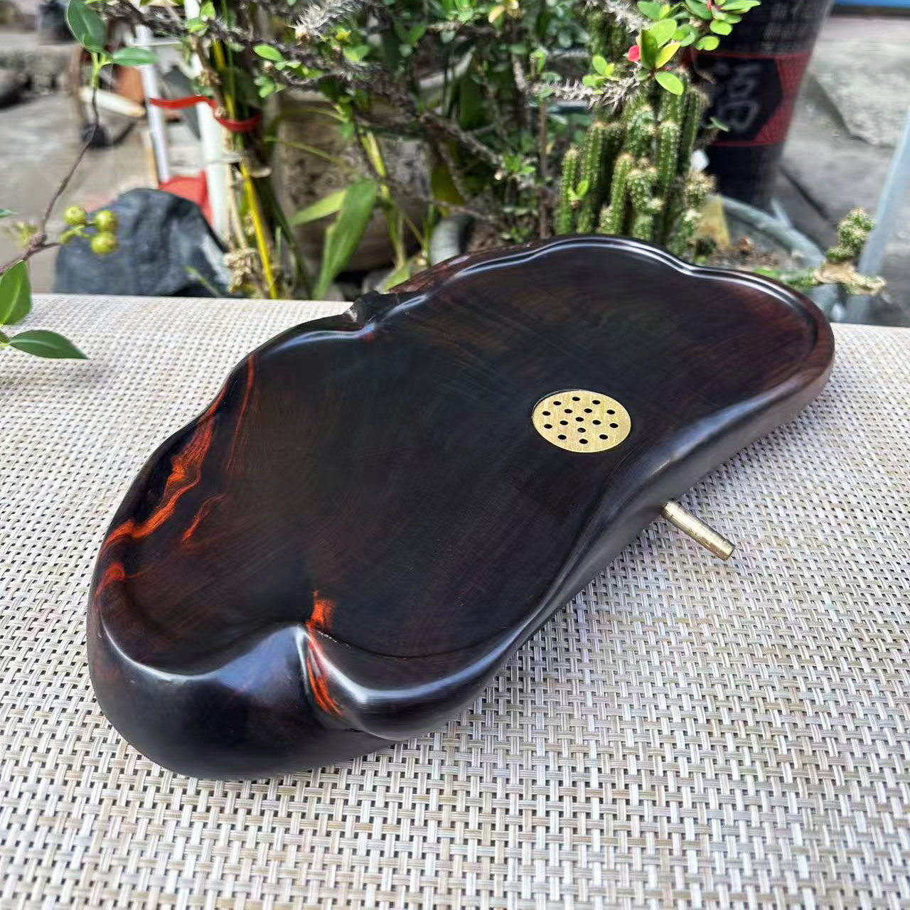 大红酸枝整木茶盘37×20×4.5交趾黄檀红木干湿两用茶具摆件实拍,餐饮具,茶盘,淘宝优惠券,粉丝福利购,淘宝优惠卷