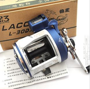 狼王横向强力L-30DX L-20DX鼓轮横向轮船钓轮渔线轮带计数器渔轮