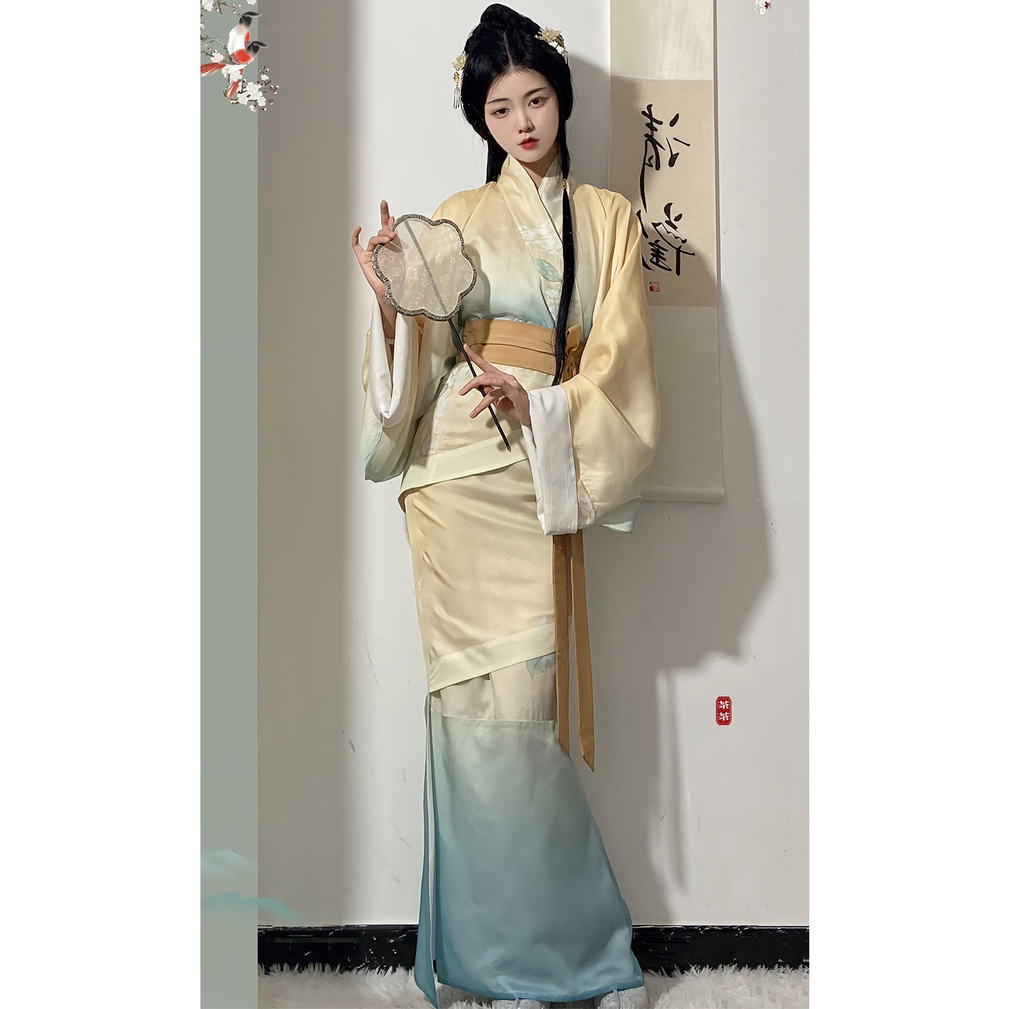【现货秒发】汉服鱼尾垂胡袖曲裾