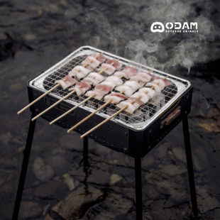 ODAM 碳纤维次抛型烧烤炉 速燃碳一次性烧烤炉 便携折叠 户外烧烤