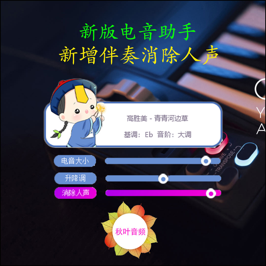 电音助手会员歌曲基调检测升降调消除歌曲原唱修音软件电音会员