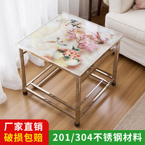 304加厚不锈钢冬季取暖烤火桌