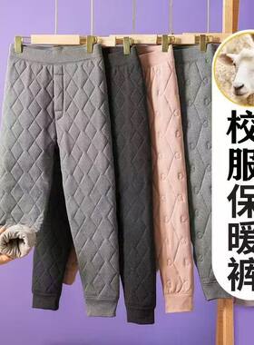 校服神器儿童保暖裤冬季绒裤男童女童棉裤内穿打底裤加绒加厚秋裤