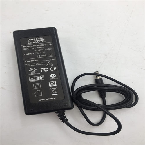 Plugable电源适配器RS-05/12-S326B 12V 5A 功能包好 现货实拍