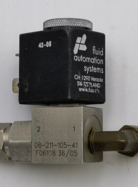 Fluid Automation CH-1290 06-211-105-41 F06108原装拆机电磁阀