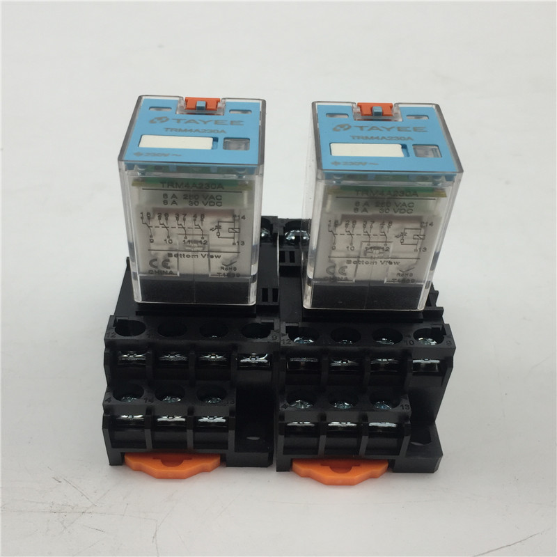 TAYEE天逸继电器TRM4A230A+底座RSM4U  230V 现货 带包装