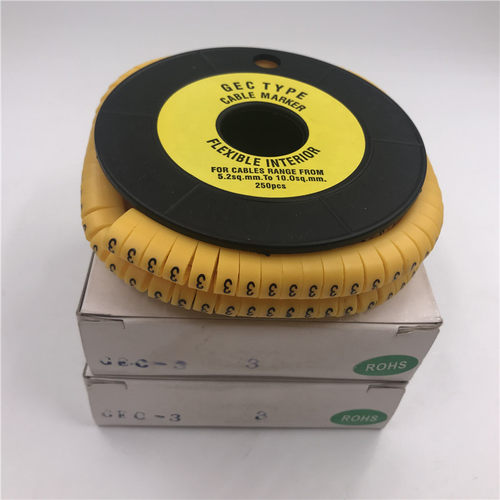 GEC-3线号管5.2sq.mm-10.0sq.mm 250pcs 25元/盒 现货全新