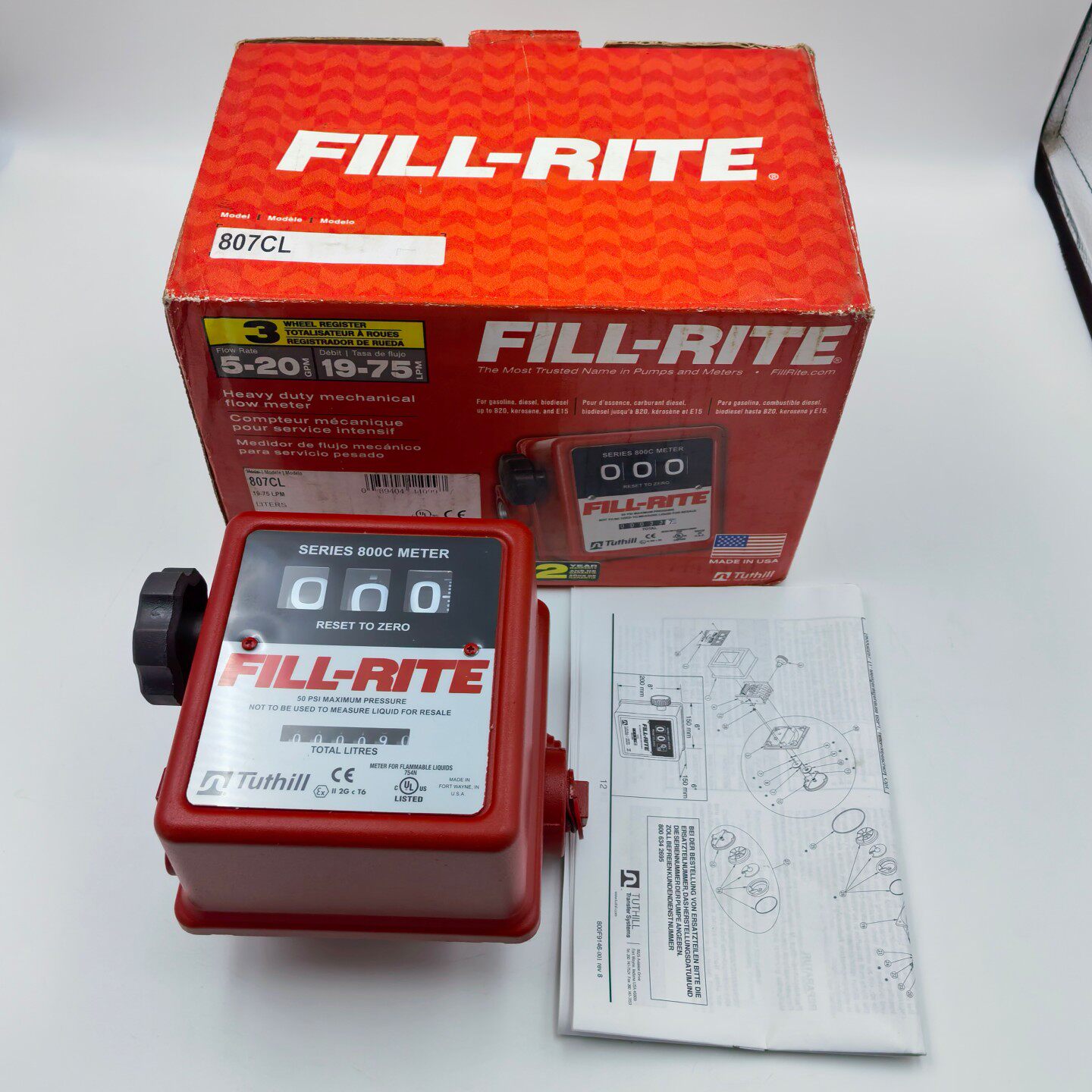 美国TUTHILL FILL-RITE 807CL系列流量计Series 800C全新原装正品
