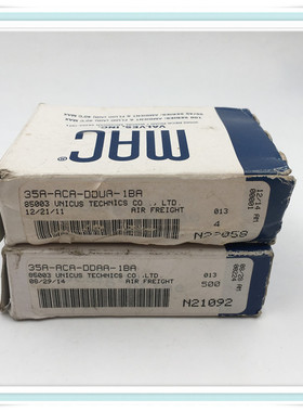 MAC电磁阀35A-ACA-DDAA-1BA  35A-ACA-DDUA-1BA 24VDC现货