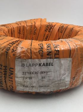 LAPPKABEL德国缆普线缆227IEC02RV1X10BU1X10平方蓝色电缆3911025