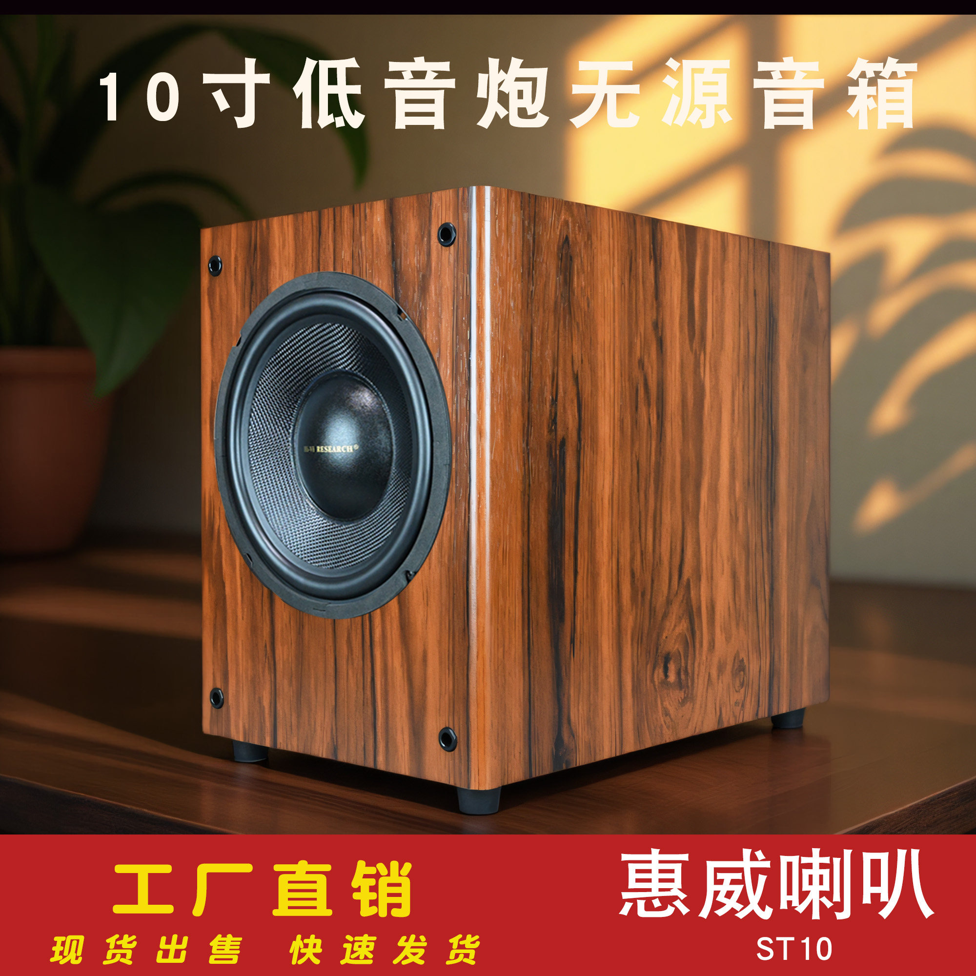 10寸惠威喇叭ST10无源低音炮音箱2.1/5.1家庭影院功放音响