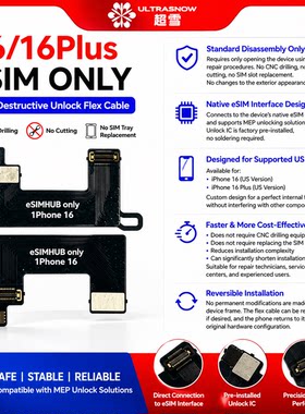 eSIMOnly免打孔解锁排线 eSIM-Only Non-Destructive Unlock Flex