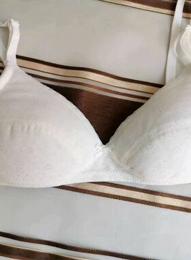 包邮韩系薄款小胸平胸青春期刚发育少女全棉小罩杯白色无钢圈文胸