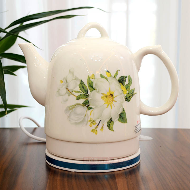 景德镇高温陶瓷电烧水壶大号加热开水壶电热水壶304泡茶自动断电