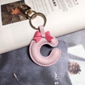 手工真皮包包挂件女生字母爱心配饰情侣个性 生日礼品闺蜜礼物钥匙