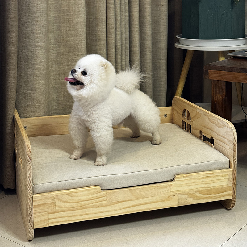 宠物床实木猫狗床中小型犬离地窝保暖四季泰迪柯基法斗睡觉专用床