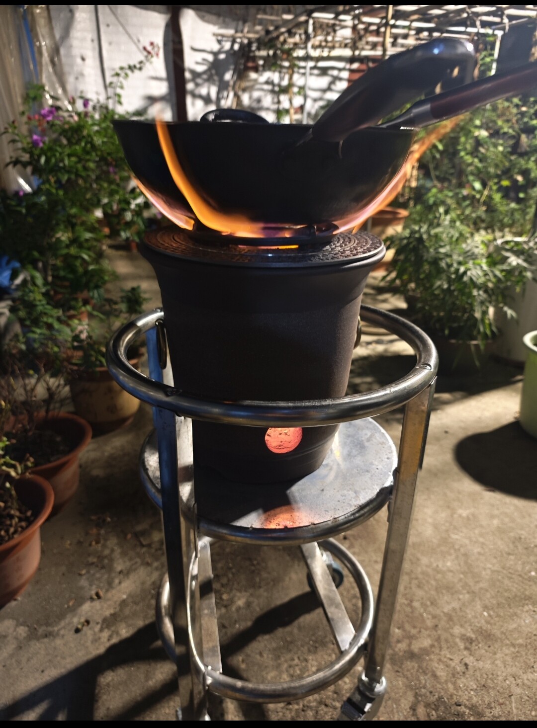 围炉煮茶炭炉移动支架 家用炭火茶炉可移动底座