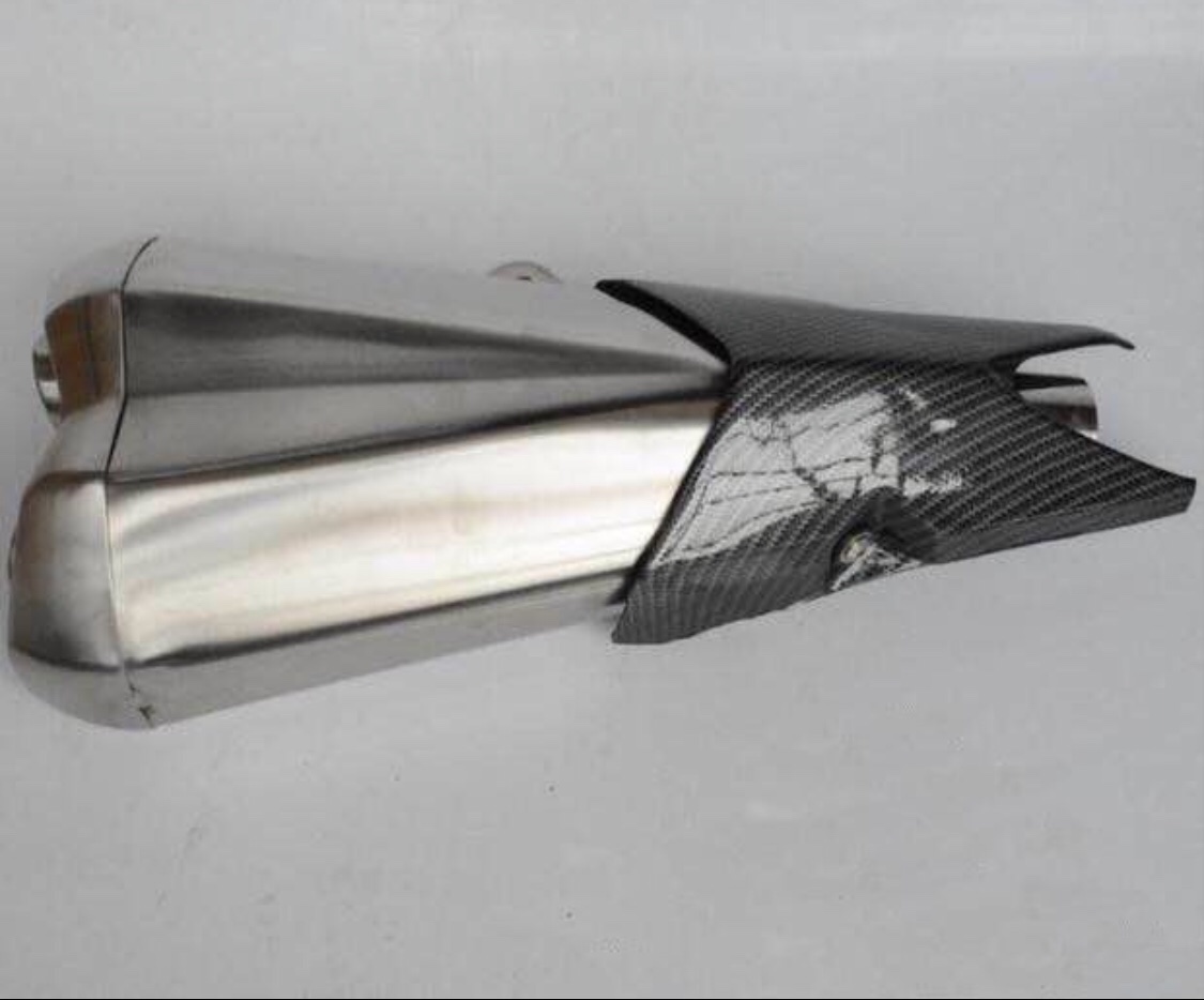 宝雕大蟒蛇烟筒摩托车跑车配件宝马N19消声器不锈钢排气管创新