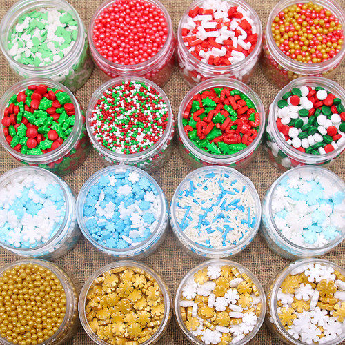 圣诞主题装饰彩糖圣诞节棒棒糖蛋糕圣诞树拐杖甜甜圈装饰糖珠彩珠