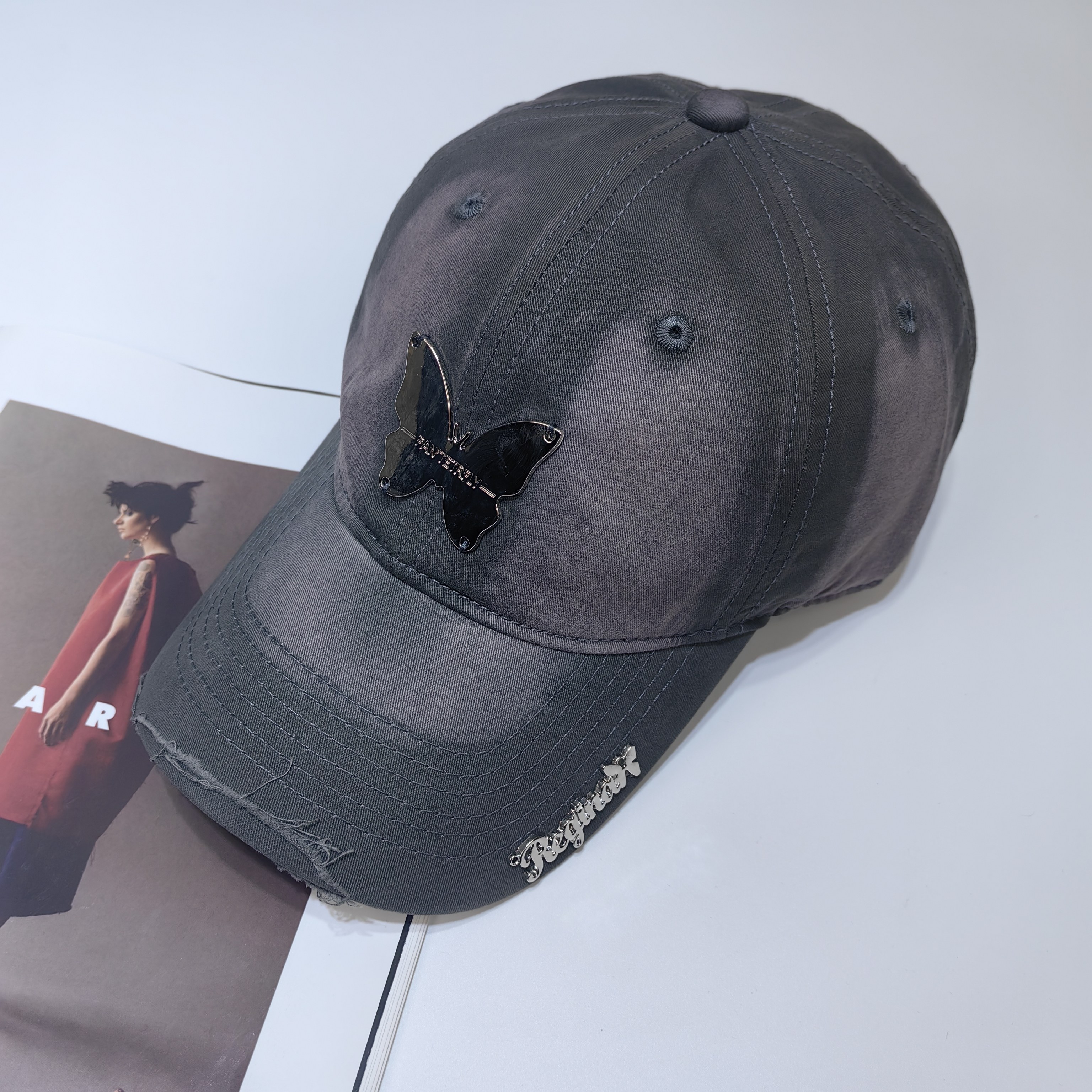 李诺服饰原创设计帽子金属蝴蝶小众鸭舌帽女生甜酷辣妹软顶棒球帽,服饰配件/皮带/帽子/围巾,帽子,淘宝优惠券,粉丝福利购,淘宝优惠卷