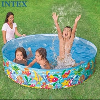 INTEX ban đầu nhỏ vừa và lớn công viên biển cứng bể bơi nhựa gia đình chơi hồ cá ao tắm miễn phí bơm hơi - Bể bơi / trò chơi Paddle bể bơi phao 2m6