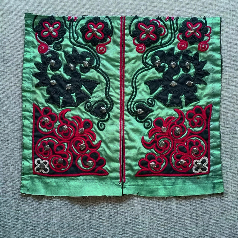 云南纯手工老绣绣片包包辅料收藏裱装饰品展示挂画民族工艺品老货