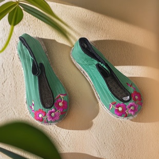 绣花鞋杨丽萍风老绣绣花鞋手工刺绣鞋国风绣鞋复古34码古风女鞋单