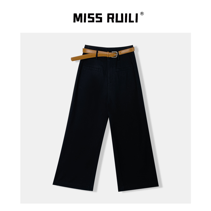 MISSRUILI定制新款高腰休闲裤