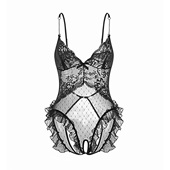 透视蕾丝情调内衣夏季 性感睡衣女春秋款 2026新款 纯欲吊带睡裙qqny