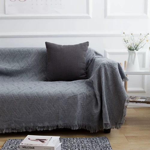 Nordic Advanced Grey Ins Solid Color Dofa Pad Stops, все покрытые однопокрытым диваном с крышкой дивана для полотенца в сочетании с наложницей