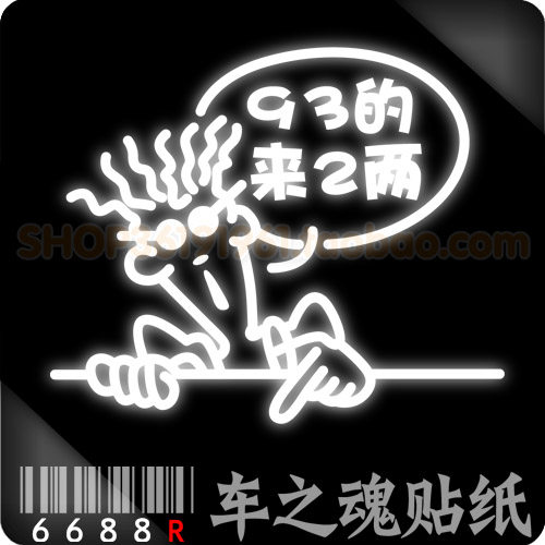 反光汽车贴纸油箱盖加939295